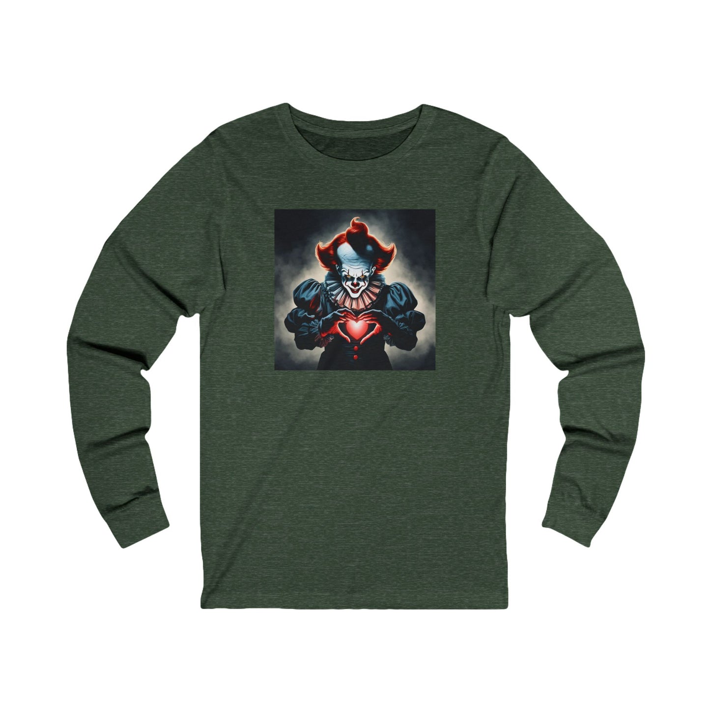 Pennywise Heart-Hands Long Sleeve| Fall T-Shirt | Halloween Graphic | Gift Idea | Unisex - Men and Women Tee | Funny T-Shirt