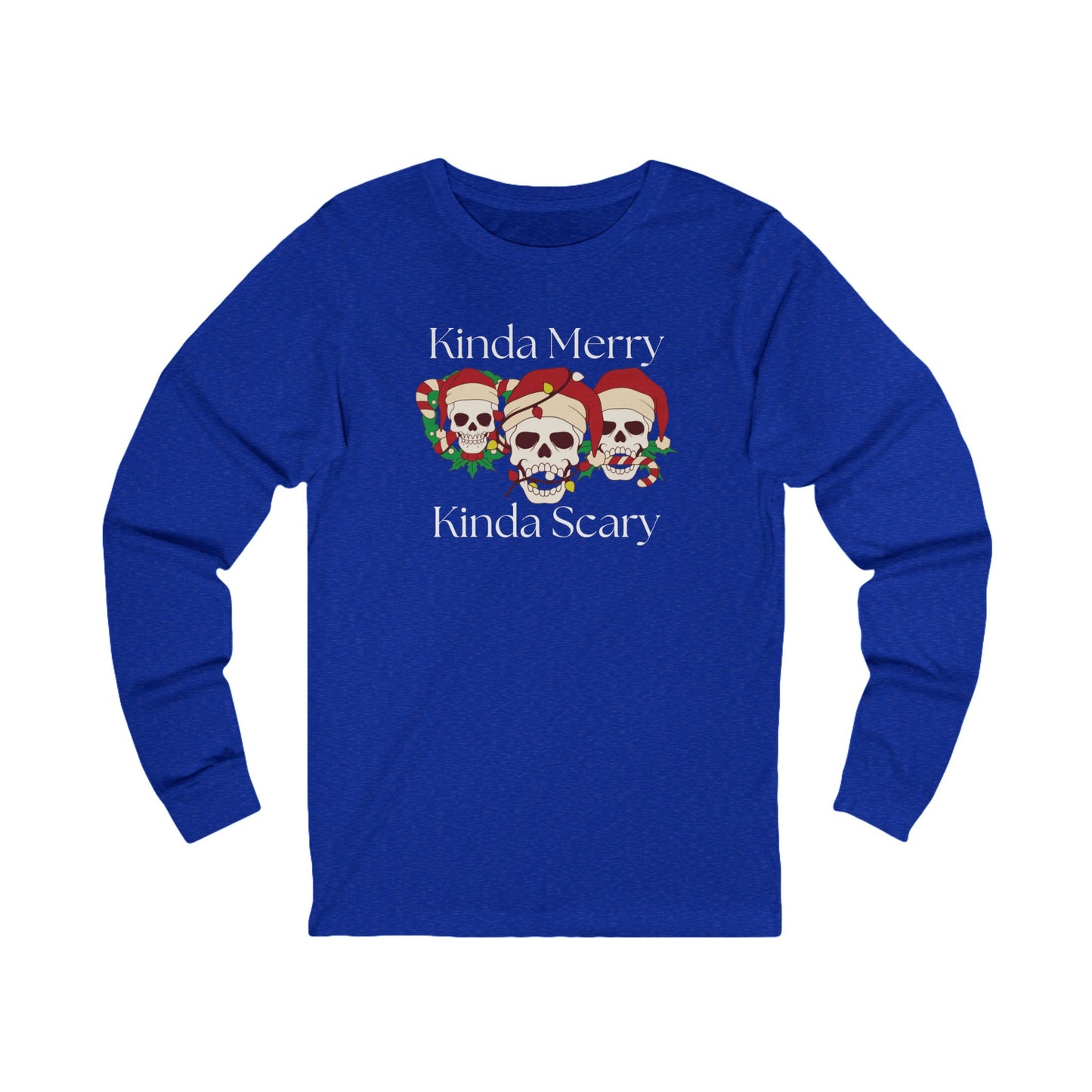 Kinda Merry Kinda Scary | Long Sleeve| Christmas T-Shirt | Graphic Tee | Gift Idea | Unisex - Men and Women Tee | Funny T-Shirt