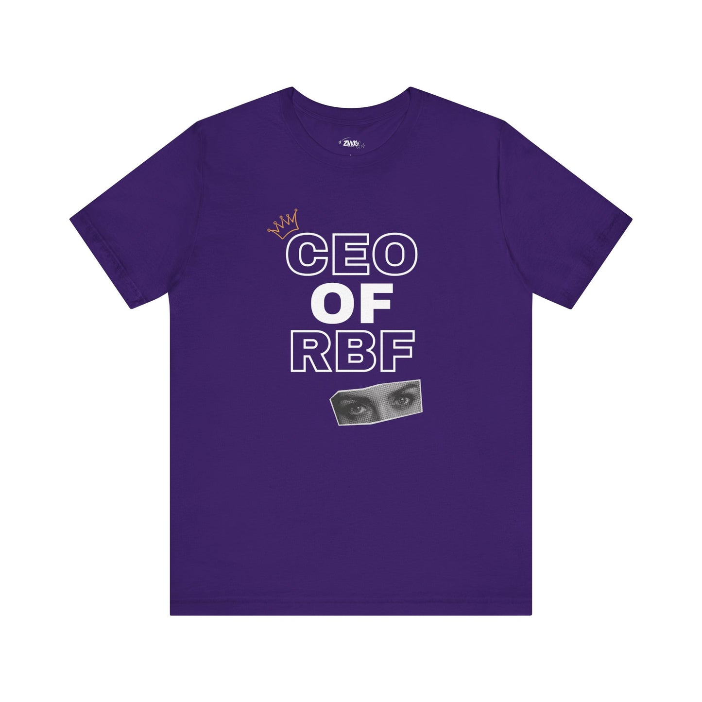 Comfortable adult humor tee stating CEO of RBF in color purple
