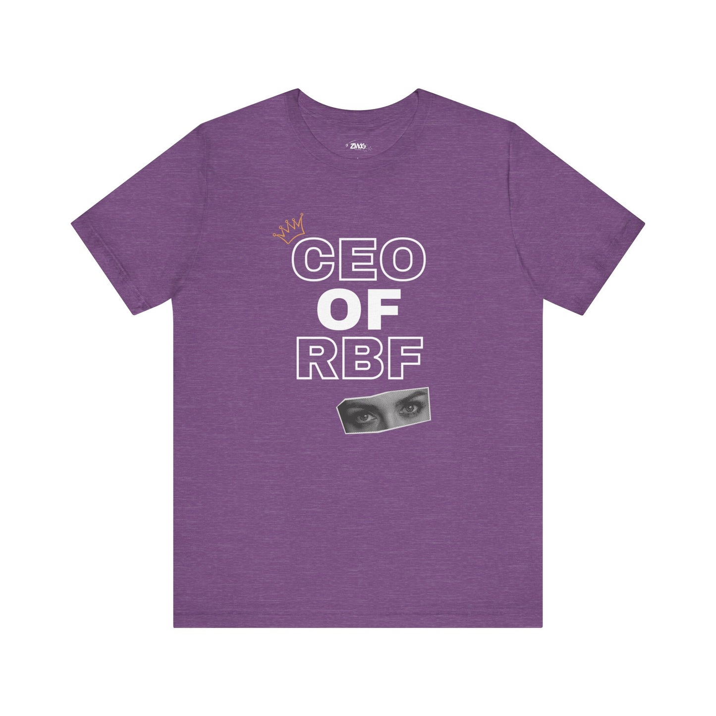 Comfortable adult humor tee stating CEO of RBF in color purple heather