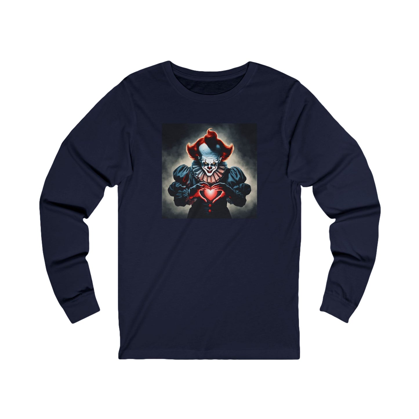 Pennywise Heart-Hands Long Sleeve| Fall T-Shirt | Halloween Graphic | Gift Idea | Unisex - Men and Women Tee | Funny T-Shirt