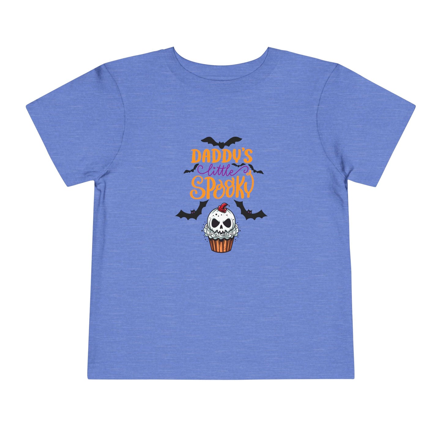 Toddler Halloween shirt stating 'Daddy's Little Spooky'