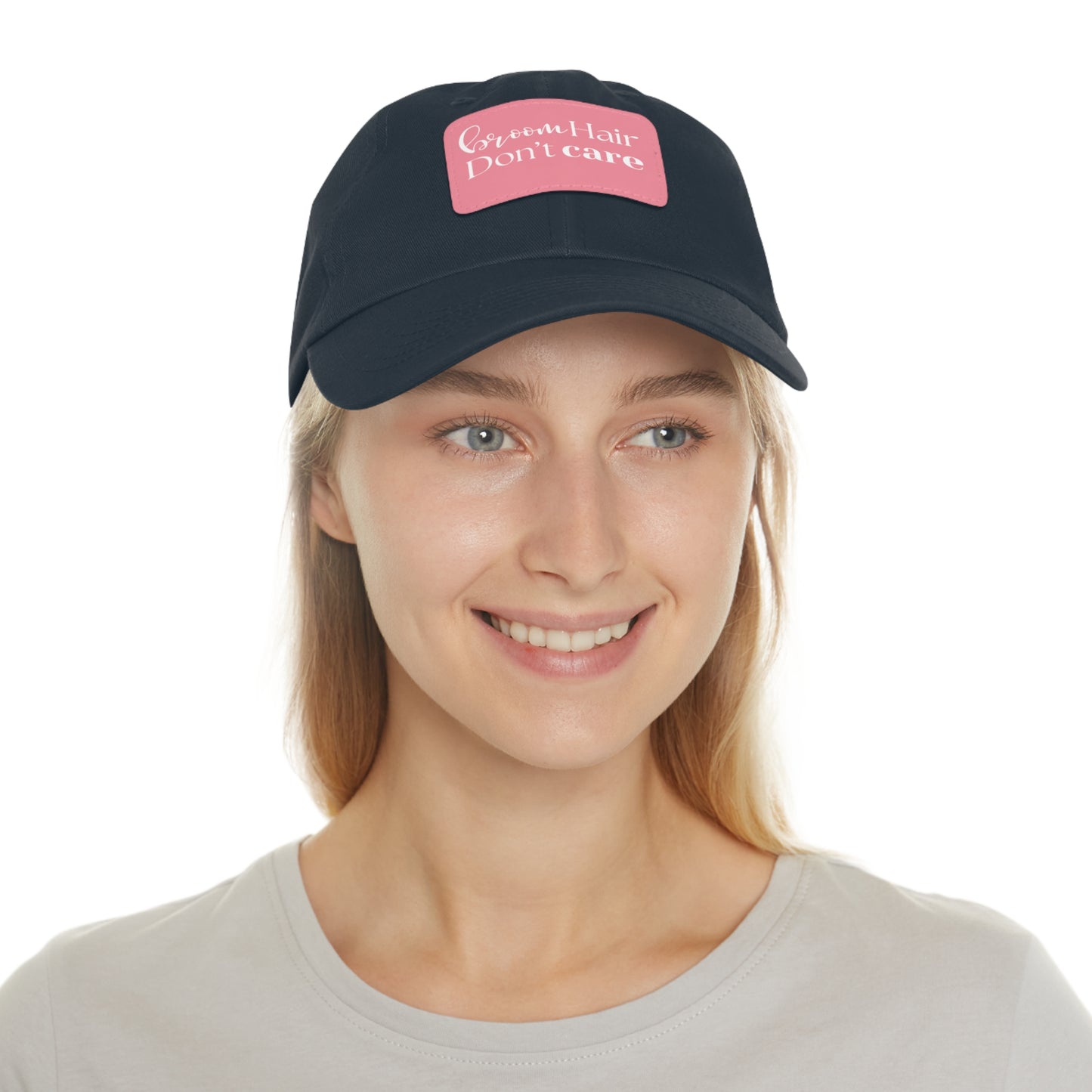 Halloween Dad Hat with Leather Patch - Broom hair. Don't care.