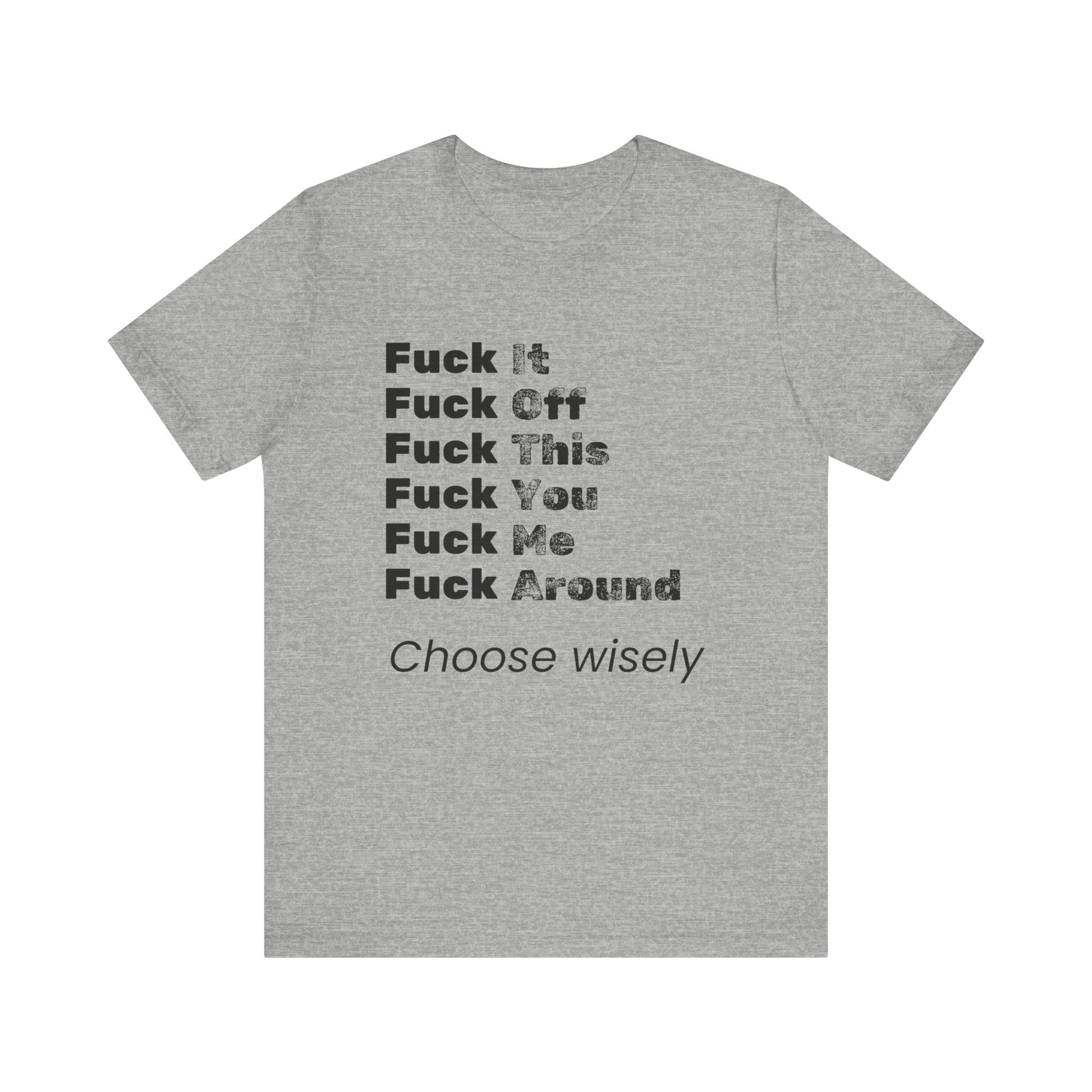 Adult humor tee shirt in color athletic heather
