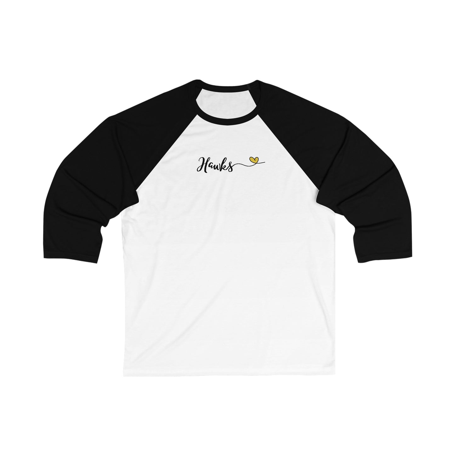 Hawks Team Unisex 3\4 Sleeve Baseball Tee