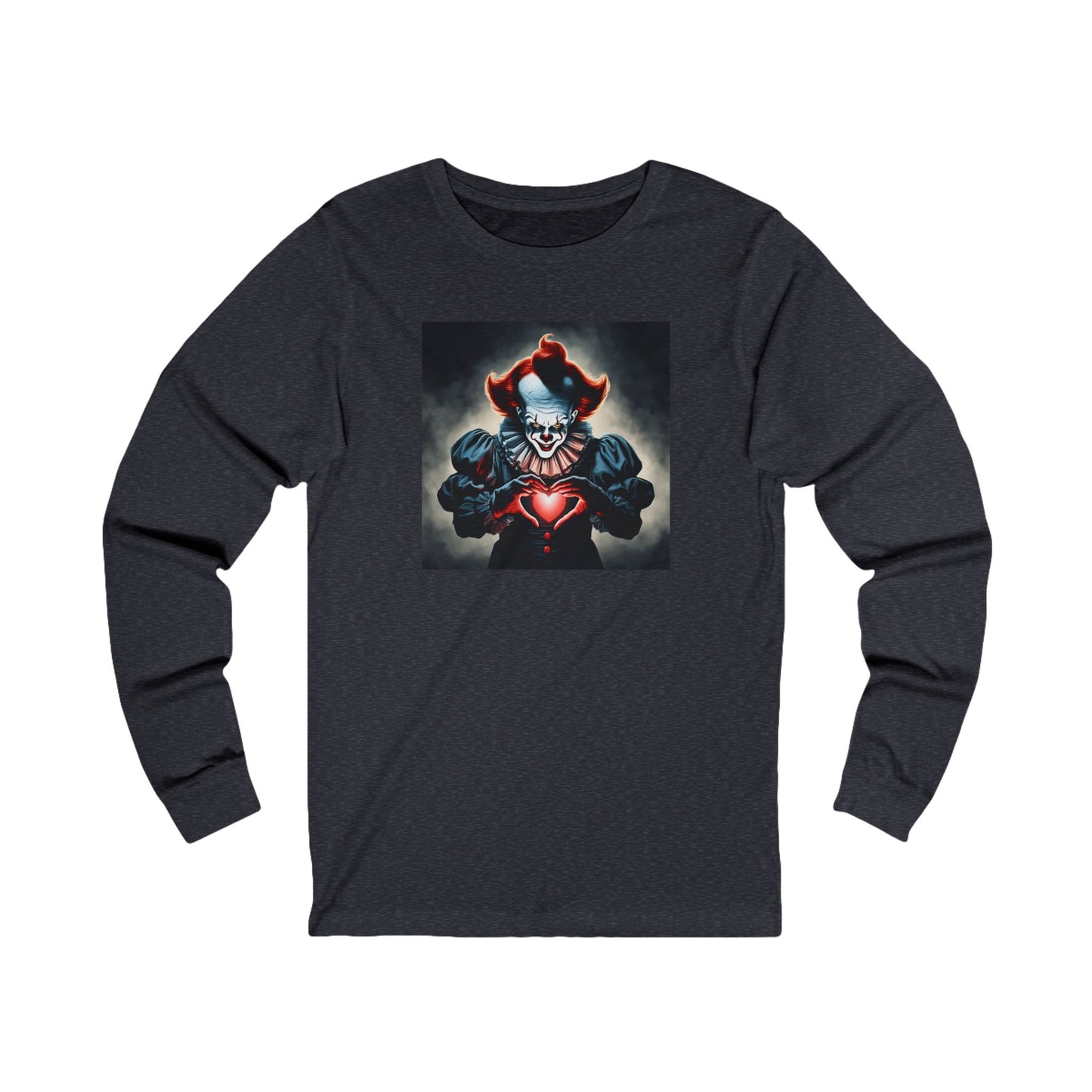 Pennywise Heart-Hands Long Sleeve| Fall T-Shirt | Halloween Graphic | Gift Idea | Unisex - Men and Women Tee | Funny T-Shirt