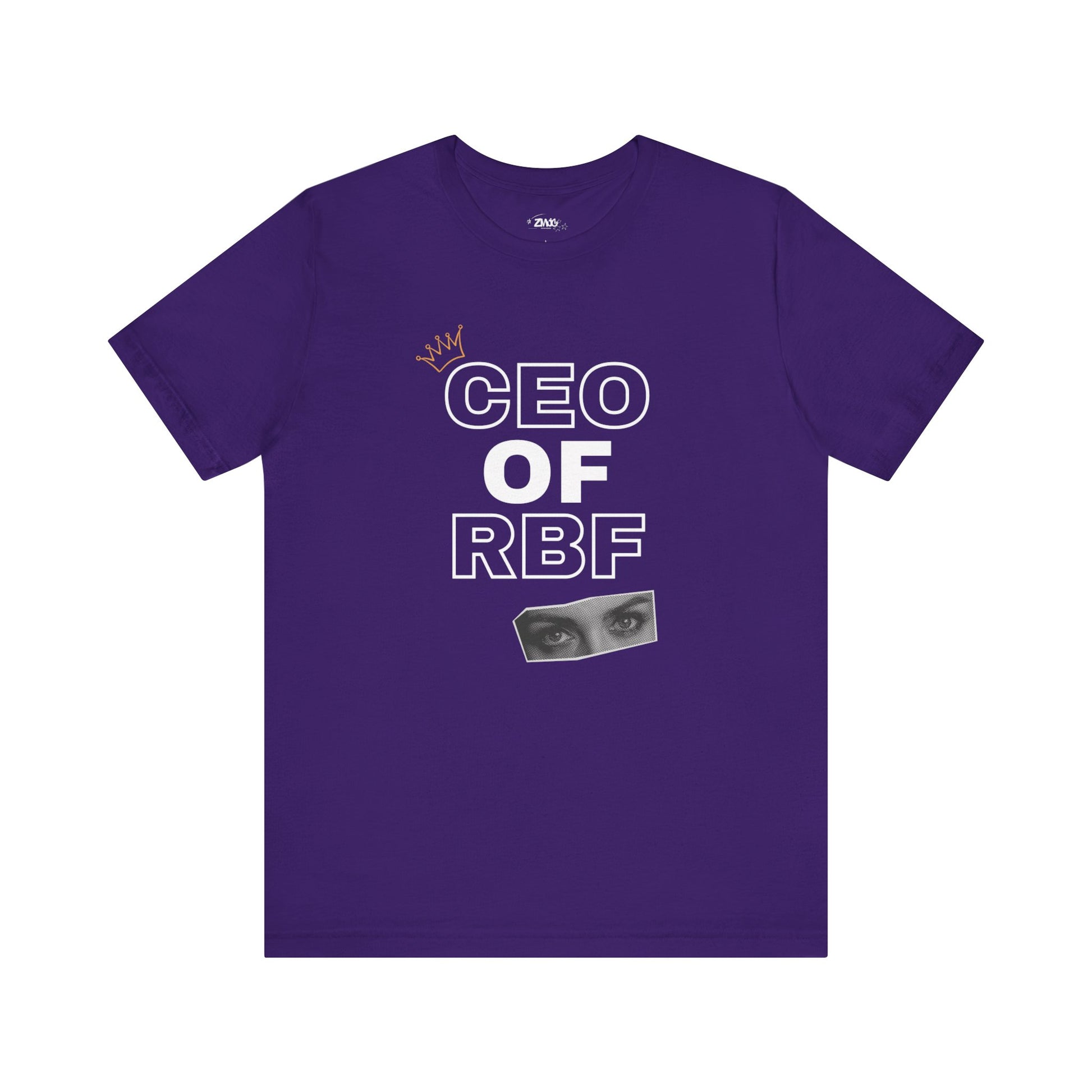 Comfortable adult humor tee stating CEO of RBF in color purple