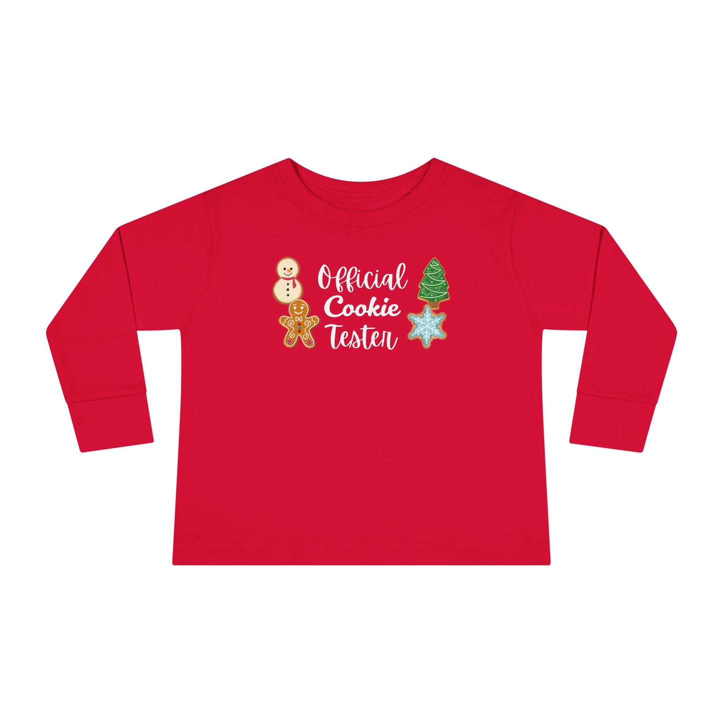 Official Cookie Tester | Toddler Long Sleeve  | Christmas Tee