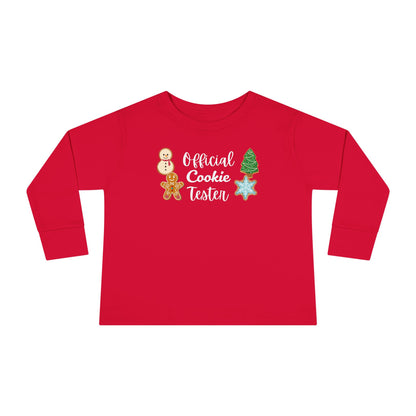 Official Cookie Tester | Toddler Long Sleeve  | Christmas Tee