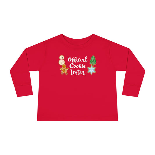 Official Cookie Tester | Toddler Long Sleeve  | Christmas Tee