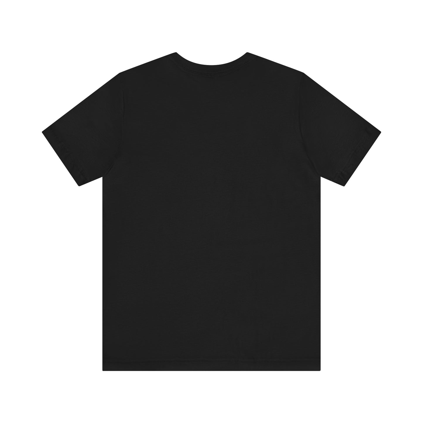 Blank Back of Graphic Adult Humor T-Shirt stating Loyalty and Orgasms, That's All I Need...And Food, Don't Forget Food in color black