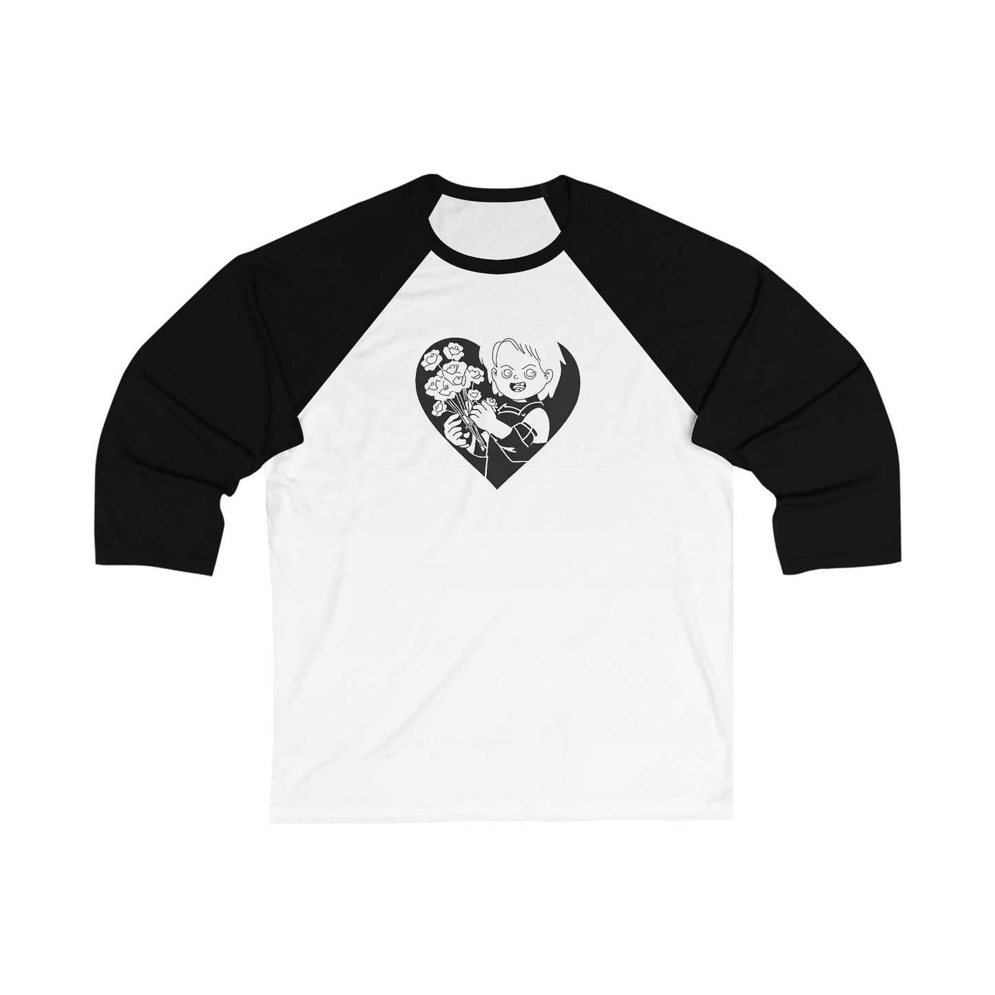 Chucky Heart | Fall T-Shirt | Halloween Graphic | Gift Idea |  3/4 Sleeve Tee | Funny T-Shirt