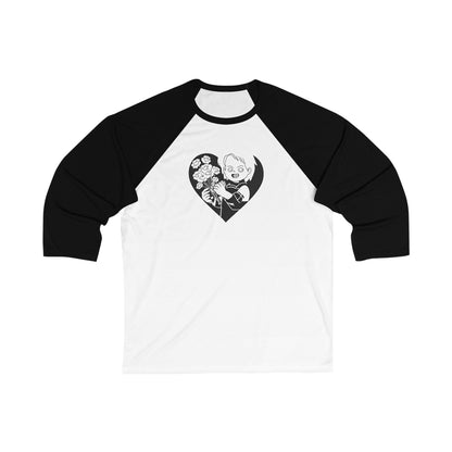 Chucky Heart | Fall T-Shirt | Halloween Graphic | Gift Idea |  3/4 Sleeve Tee | Funny T-Shirt