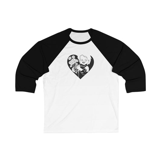 Chucky Heart | Fall T-Shirt | Halloween Graphic | Gift Idea |  3/4 Sleeve Tee | Funny T-Shirt