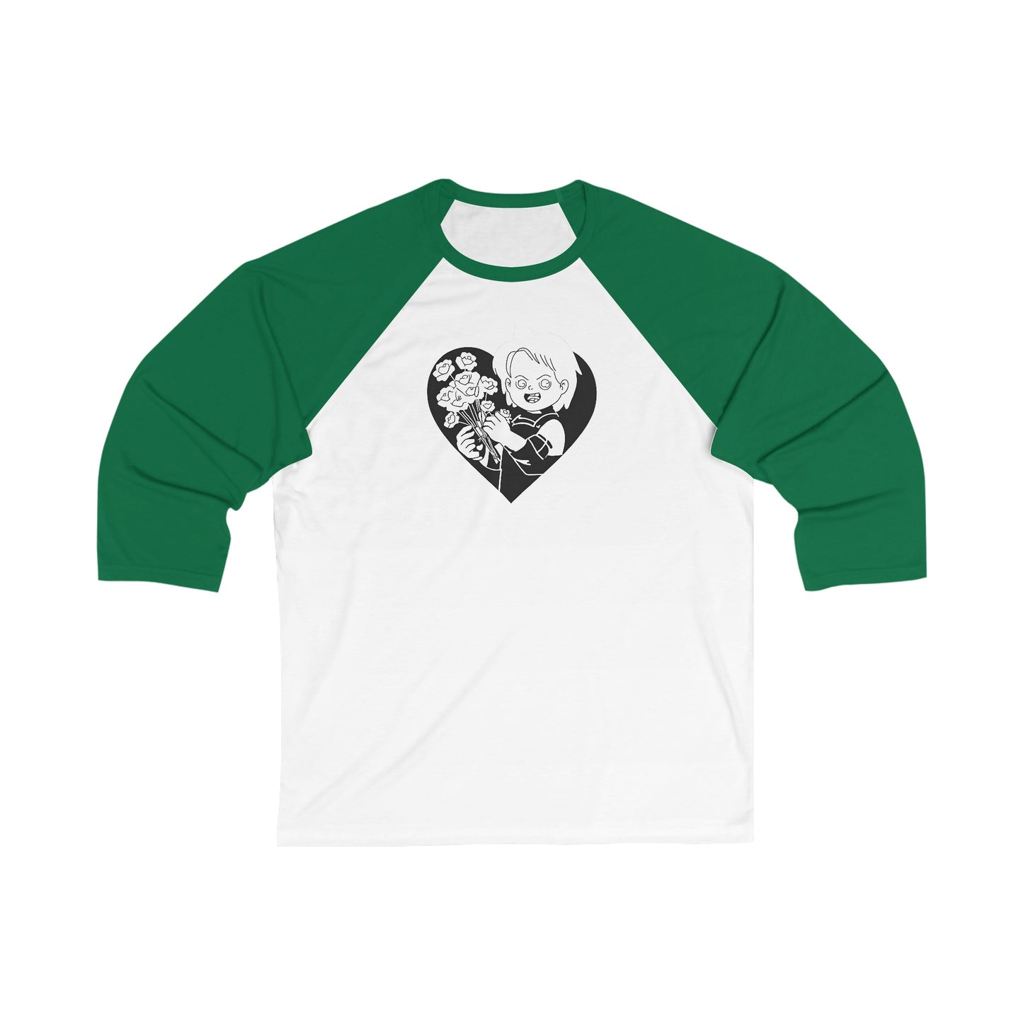 Chucky Heart | Fall T-Shirt | Halloween Graphic | Gift Idea |  3/4 Sleeve Tee | Funny T-Shirt