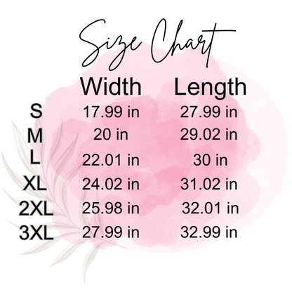 Size chart for a comfortable funny southern graphic tee stating Mind You Biscuits and All will be Gravy in sizes Small, Medium, Large, Extra Large, 2XL, and 3XL