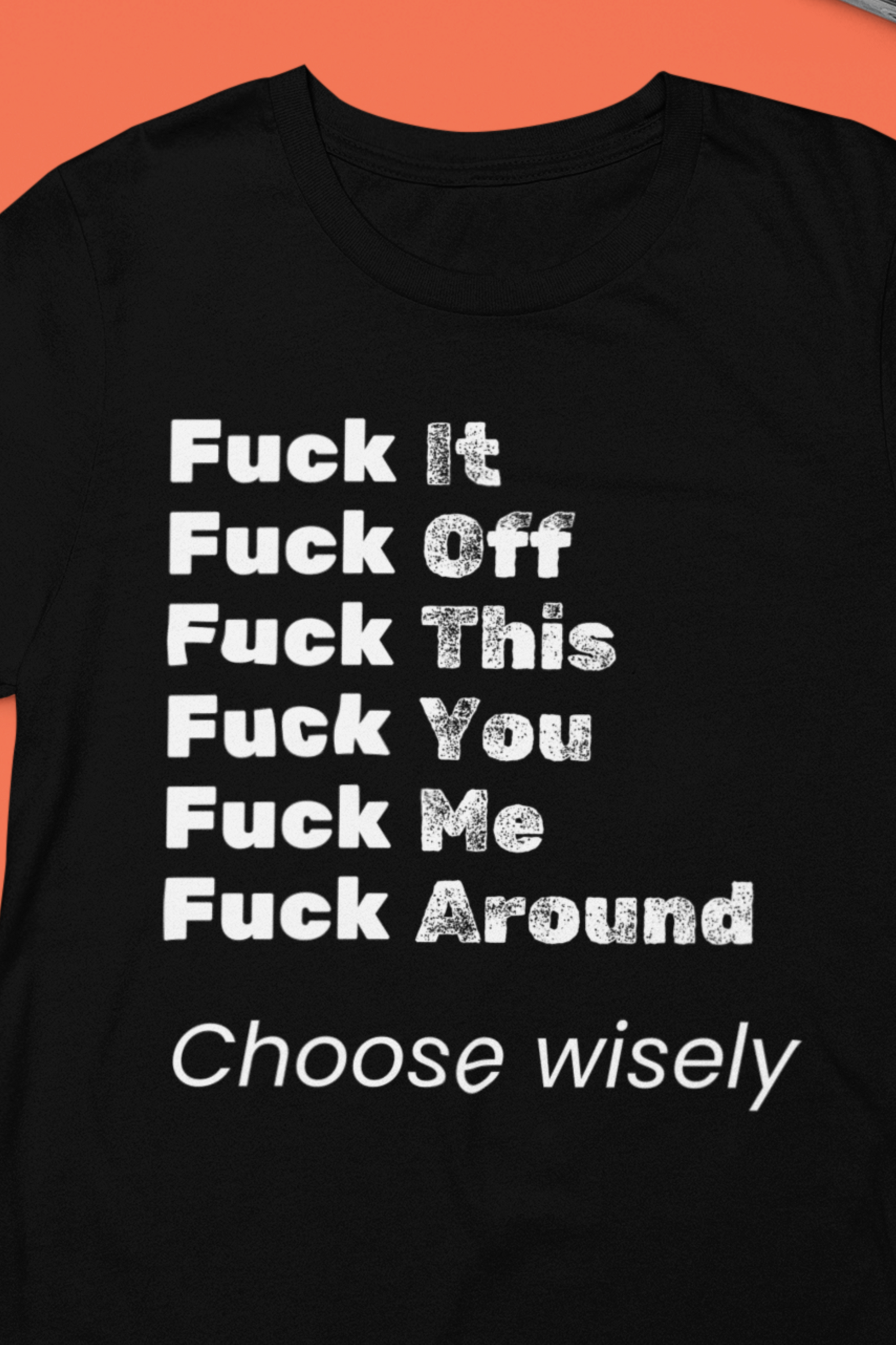 Adult humor tee shirt in color black
